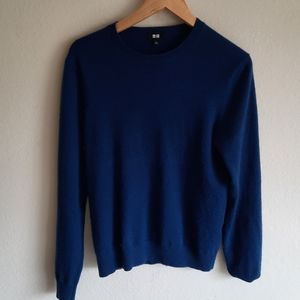 Uniqlo Cashmere Blue Crewneck Men's Sweater Small
